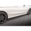 Maxton Design difuzory pod boční prahy pro Mercedes třída C W205 Facelift/AMG-Line/Coupe, černý lesklý plast ABS