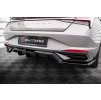 Maxton Design středový spoiler pod zadní nárazník s žebrováním pro Hyundai Elantra Mk7, černý lesklý plast ABS