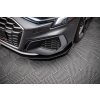 Maxton Design rohové spoilery pod přední nárazník pro Audi S3 8Y, černý lesklý plast ABS
