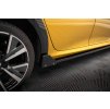 Maxton Design difuzory pod boční prahy s křidélky pro Peugeot 208 GT Mk2, černý lesklý plast ABS