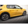 Maxton Design difuzory pod boční prahy s křidélky pro Peugeot 208 GT Mk2, carbon-Look
