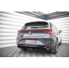 Maxton Design vložka zadního nárazníku s imitacemi koncovek výfuku pro Seat Leon FR Mk4, černý lesklý plast ABS, s chromovými koncovkami, Hatchback