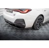 Maxton Design středový spoiler pod zadní nárazník s žebrováním v.1 pro BMW i4 G26 M-Pack, černý lesklý plast ABS