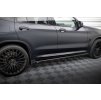 Maxton Design difuzory pod boční prahy pro BMW X3 G01 Facelift M-Pack, černý lesklý plast ABS