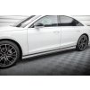 Maxton Design difuzory pod boční prahy pro Audi A8 D5, černý lesklý plast ABS