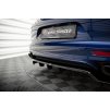 Maxton Design středový spoiler pod zadní nárazník s žebrováním pro Porsche Panamera 971 Facelift E-Hybrid, černý lesklý plast ABS