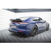 Maxton Design středový spoiler pod zadní nárazník s žebrováním pro Porsche Panamera 971 Facelift E-Hybrid, černý lesklý plast ABS