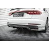 Maxton Design středový spoiler pod zadní nárazník s žebrováním pro Audi A8 D5, černý lesklý plast ABS, S-Line