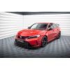 Maxton Design rohové spoilery pod přední nárazník pro Honda Civic Mk11 Type-R, černý lesklý plast ABS