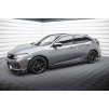 Maxton Design difuzory pod boční prahy s křidélky pro Honda Civic Mk10 Sport, černý lesklý plast ABS