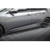 Maxton Design difuzory pod boční prahy pro Honda Civic Mk10 Sport, černý lesklý plast ABS