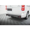 Maxton Design středový spoiler pod zadní nárazník s žebrováním pro Citroen Jumpy Mk3, černý lesklý plast ABS