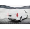 Maxton Design středový spoiler pod zadní nárazník s žebrováním pro Citroen Jumpy Mk3, černý lesklý plast ABS