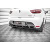 Maxton Design středový spoiler pod zadní nárazník s žebrováním pro Renault Clio RS Mk4, černý lesklý plast ABS