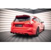 Maxton Design "Street Pro" difuzor zadního nárazníku pro Ford Focus Mk4, plast ABS bez povrchové úpravy, s černou a červenou linkou, Estate ST-Line