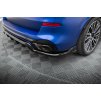 Maxton Design středový spoiler pod zadní nárazník s žebrováním v.2 pro BMW X5 G05 Facelift, černý lesklý plast ABS