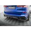 Maxton Design středový spoiler pod zadní nárazník s žebrováním v.2 pro BMW X5 G05 Facelift, černý lesklý plast ABS