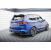 Maxton Design středový spoiler pod zadní nárazník s žebrováním v.2 pro BMW X5 G05 Facelift, černý lesklý plast ABS