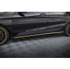 Maxton Design difuzory pod boční prahy pro Mercedes CLA C 117 Facelift 45 Aero, černý lesklý plast ABS