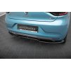Maxton Design středový spoiler pod zadní nárazník s žebrováním pro Renault Clio Mk5 R.S. Line, černý lesklý plast ABS