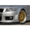 Rieger kompletní přední nárazník pro Audi A3 8P 3-dvéř. před faceliftem, plast ABS bez povrchové úpravy, s držáky a kryty originálních mlhových světel, vč. integrované masky, s žebrováním, R-Frame vzhled