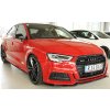 Rieger lipa pod přední nárazník pro Audi A3 8V 3-dvéř. (convertible 8V7), 5-dvéř. (sedan 8VS) po faceliftu, 09/16-, plast ABS lakovaný do černé lesklé barvy