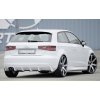 Rieger vložka zadního nárazníku pro Audi A3 8V 3-dvéř. (hatchback 8V1), 5-dvéř. (sportback 8VA) před faceliftem, plast ABS bez povrchové úpravy, mimo S-Line, pro dvojitou koncovku vlevo
