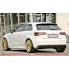 Rieger vložka zadního nárazníku pro Audi A3 8V 3-dvéř. (hatchback 8V1), 5-dvéř. (sportback 8VA) před faceliftem, plast ABS bez povrchové úpravy, mimo S-Line, pro dvojité koncovky na obou stranách