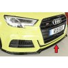 Rieger lipa pod přední nárazník pro Audi A3 8V 3-dvéř. (hatchback 8V1), 5-dvéř. (sportback 8VA) po faceliftu, 09/16-, plast ABS lakovaný do černé lesklé barvy