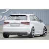 Rieger vložka zadního nárazníku pro Audi A3 8V 3-dvéř. (hatchback 8V1), 5-dvéř. (sportback 8VA) před faceliftem, plast ABS s povrchovou úpravou Carbon-Look, pro dvojitou koncovku vlevo