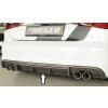 Rieger vložka zadního nárazníku pro Audi A3 8V 3-dvéř. (hatchback 8V1), 5-dvéř. (sportback 8VA) před faceliftem, plast ABS s povrchovou úpravou Carbon-Look, pro dvojité koncovky na obou stranách 4x90 mm