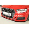Rieger lipa pod přední nárazník pro Audi A3 S3 8V 3-dvéř. (convertible 8V7), 5-dvéř. (sedan 8VS) po faceliftu, 09/16-, plast ABS lakovaný do černé lesklé barvy