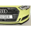 Rieger lipa pod přední nárazník pro Audi A3 S3 8V 3-dvéř. (hatchback 8V1), 5-dvéř. (sportback 8VA) po faceliftu, 09/16-, plast ABS lakovaný do černé lesklé barvy