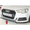 Rieger lipa pod přední nárazník pro Audi A3 S3 8V 3-dvéř. (hatchback 8V1), 5-dvéř. (sportback 8VA) po faceliftu, 09/16-, plast ABS lakovaný do černé lesklé barvy