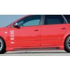 Rieger boční práh mont. strana pravá pro Audi A4 8E avant, sedan po faceliftu, r.v. 11/00-10/04, 11/04-, plast ABS s povrchovou úpravou Carbon-Look, s prolisem a výřezem