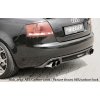 Rieger vložka zadního nárazníku pro Audi A4 8H kabriolet, plast ABS bez povrchové úpravy, pro dvojité koncovky na obou stranách 4x90 mm