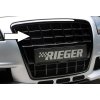 Rieger maska chladiče s integrovaným držákem SPZ pro Audi A4 8H kabriolet před faceliftem, plast ABS lakovaný do černé lesklé barvy, pro vozy bez parkovacího asistenta (PDC)