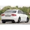 Rieger spoiler pod zadní nárazník pro Audi A4 B8, B81 avant, sedan před faceliftem r.v. 11/07-12/11, plast ABS s povrchovou úpravou Carbon-Look, S-Line, pro koncovku vlevo