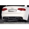 Rieger spoiler pod zadní nárazník pro Audi A4 B8, B81 avant, sedan před faceliftem r.v. 11/07-12/11, plast ABS s povrchovou úpravou Carbon-Look, S-Line, pro koncovku vlevo