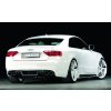 Rieger spoiler pod zadní nárazník pro Audi A5 B8, B81 kabriolet, kupé před faceliftem r.v. 06/07-07/11, plast ABS s povrchovou úpravou Carbon-Look, pro dvojité koncovky na obou stranách 4x115x85 mm