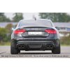 Rieger vložka zadního nárazníku pro Audi A5 B8, B81 kabriolet, kupé před faceliftem, plast ABS s povrchovou úpravou Carbon-Look, S-Line, pro orig. dvojitou koncovku vlevo