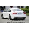 Rieger vložka zadního nárazníku pro Audi A5 B8, B81 kabriolet, kupé po faceliftu, plast ABS s povrchovou úpravou Carbon-Look, S-Line, pro orig. dvojitou koncovku vlevo