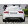 Rieger vložka zadního nárazníku pro Audi A5 B8, B81 kabriolet, kupé po faceliftu, plast ABS s povrchovou úpravou Carbon-Look, S-Line, pro orig. dvojitou koncovku vlevo