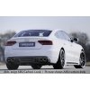Rieger spoiler pod zadní nárazník pro Audi A5 B8, B81 Sportback před faceliftem r.v. 06/07-07/11, plast ABS bez povrchové úpravy, mimo S-Line, pro dvojité koncovky na obou stranách 4x115x85 mm