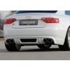 Rieger spoiler pod zadní nárazník pro Audi A5 B8, B81 Sportback před faceliftem r.v. 06/07-07/11, plast ABS bez povrchové úpravy, mimo S-Line, pro dvojité koncovky na obou stranách 4x115x85 mm