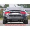 Rieger vložka zadního nárazníku pro Audi A5 B8, B81 Sportback před faceliftem, plast ABS bez povrchové úpravy, S-Line, pro orig. dvojitou koncovku vlevo