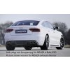 Rieger spoiler pod zadní nárazník pro Audi A5 B8, B81 Sportback před faceliftem r.v. 06/07-07/11, plast ABS s povrchovou úpravou Carbon-Look, mimo S-Line, pro orig. dvojitou koncovku vlevo