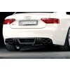 Rieger spoiler pod zadní nárazník pro Audi A5 B8, B81 Sportback před faceliftem r.v. 06/07-07/11, plast ABS s povrchovou úpravou Carbon-Look, S-Line, pro dvojité koncovky na obou stranách 4x115x85 mm