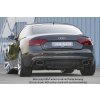 Rieger vložka zadního nárazníku pro Audi A5 S5 B8, B81 kabriolet, kupé po faceliftu, plast ABS bez povrchové úpravy, S-Line, pro oválné výfukové deflektory na obou stranách 185x120 mm