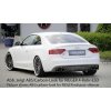 Rieger vložka zadního nárazníku pro Audi A5 S5 B8, B81 kabriolet, kupé po faceliftu, plast ABS bez povrchové úpravy, S-Line, pro orig. dvojité koncovky na obou stranách